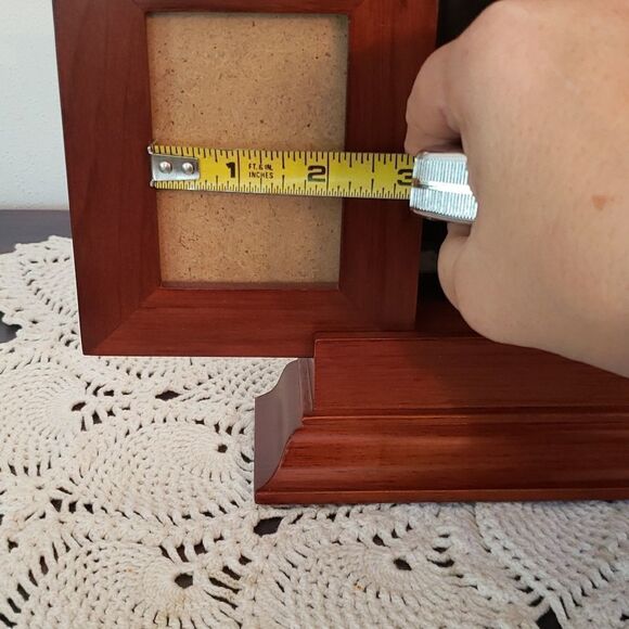 Beautiful Vintage Wooden Picture Frame  with One Center and 2 Sliding Windows - Picture 16 of 16